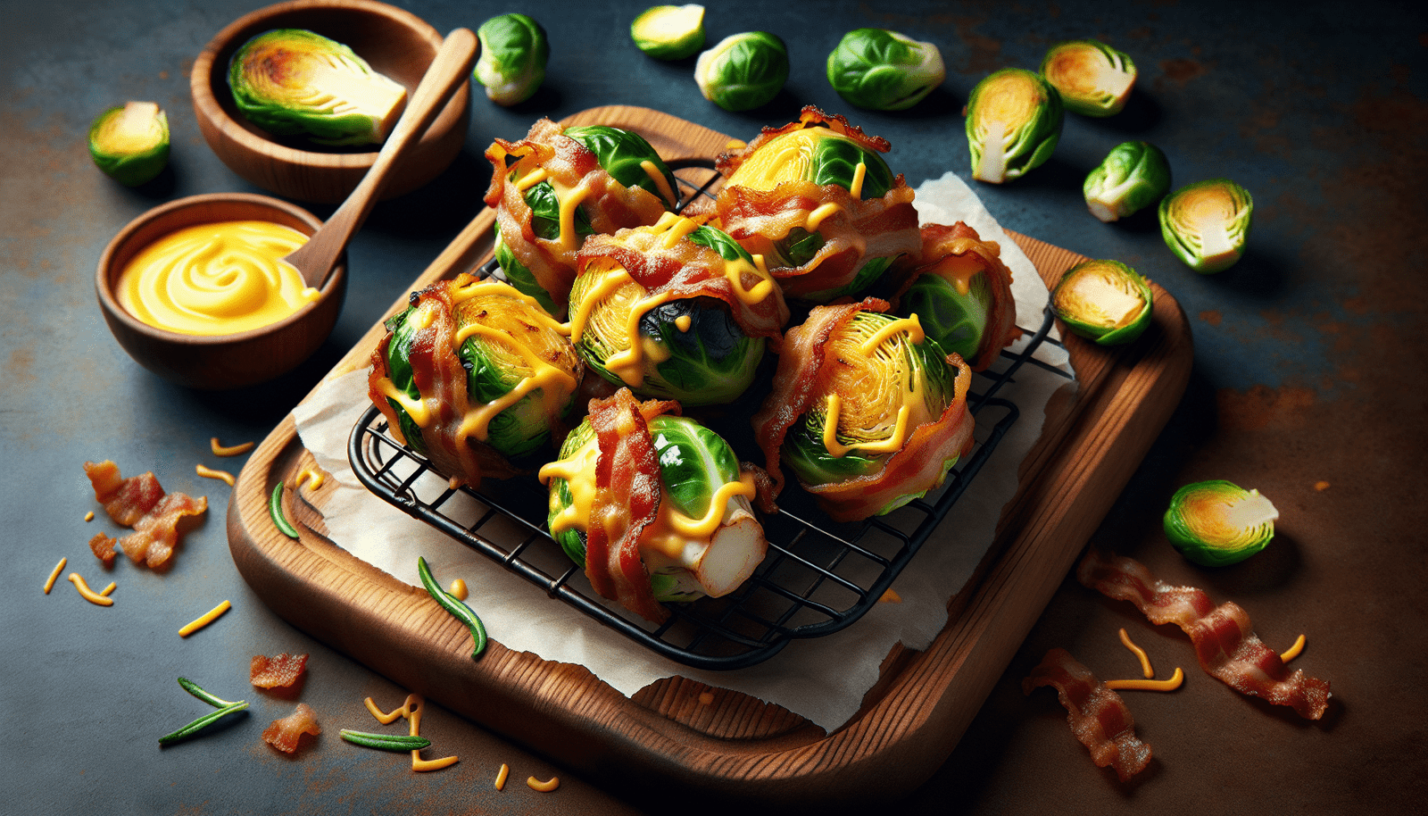 14. Cheesy Bacon Brussels Sprouts In The Air Fryer