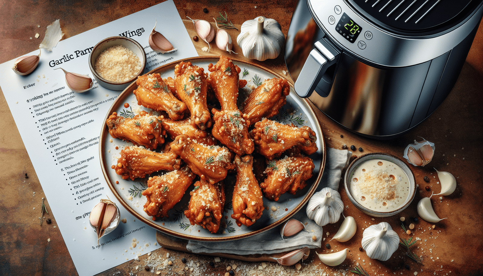 4. Air Fryer Garlic Parmesan Wings