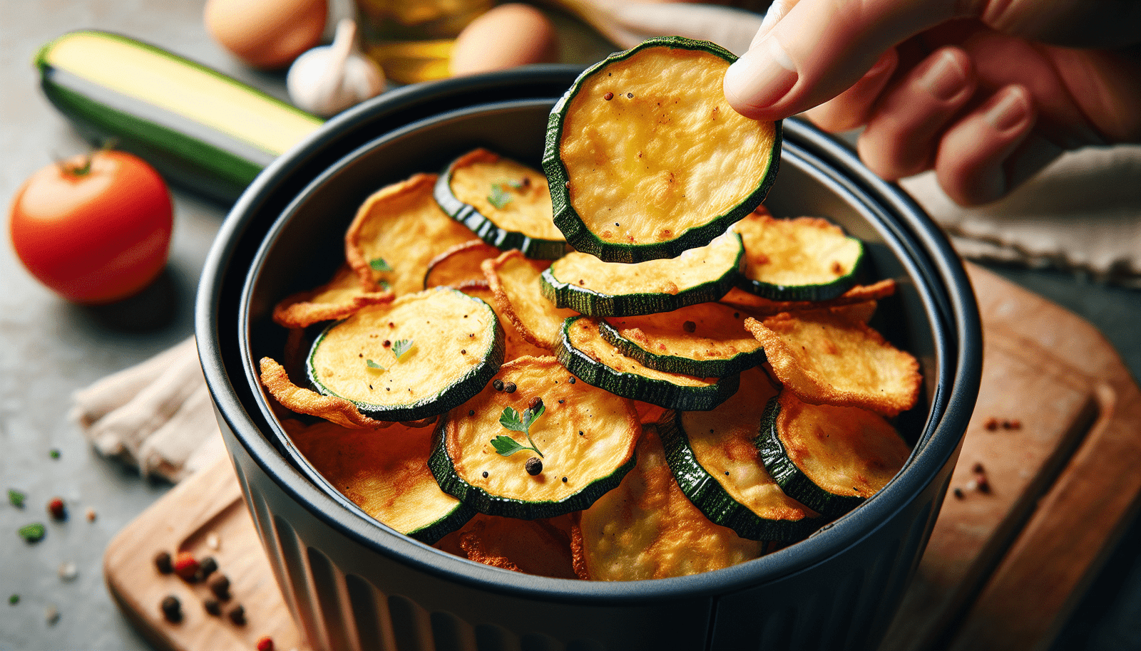 6. Air Fryer Zucchini Chips